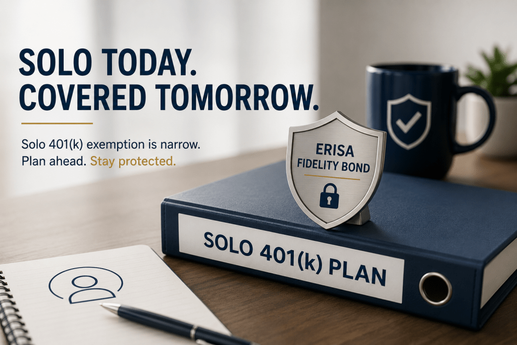 solo 401(k) ERISA bond, erisa, erisa fidelity bond, Surety One, C. Constantin Poindexter